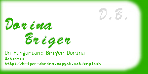 dorina briger business card